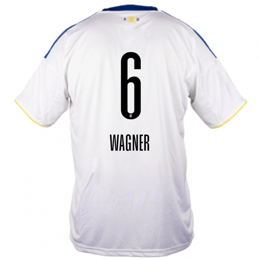 Danxen Hombre Camiseta Emil Wagner #6 Blanco Azul Amarillo 2ª Equipación 2025/26 La Camisa México