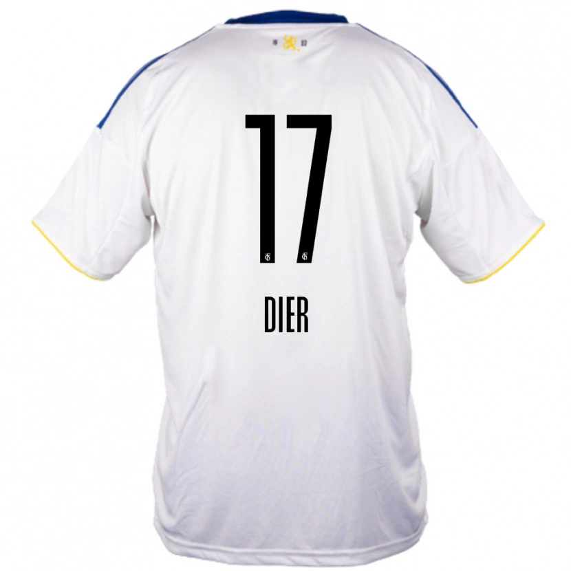 Danxen Hombre Camiseta Lucas Dier #17 Blanco Azul Amarillo 2ª Equipación 2025/26 La Camisa México