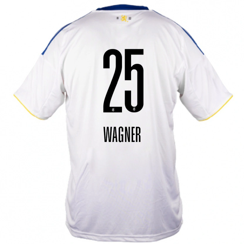 Danxen Hombre Camiseta Allison Wagner #25 Blanco Azul Amarillo 2ª Equipación 2025/26 La Camisa México