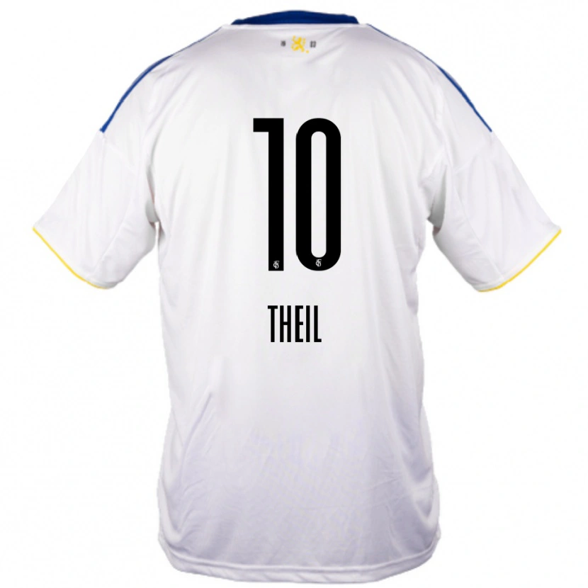 Danxen Hombre Camiseta Larissa Theil #10 Blanco Azul Amarillo 2ª Equipación 2025/26 La Camisa México