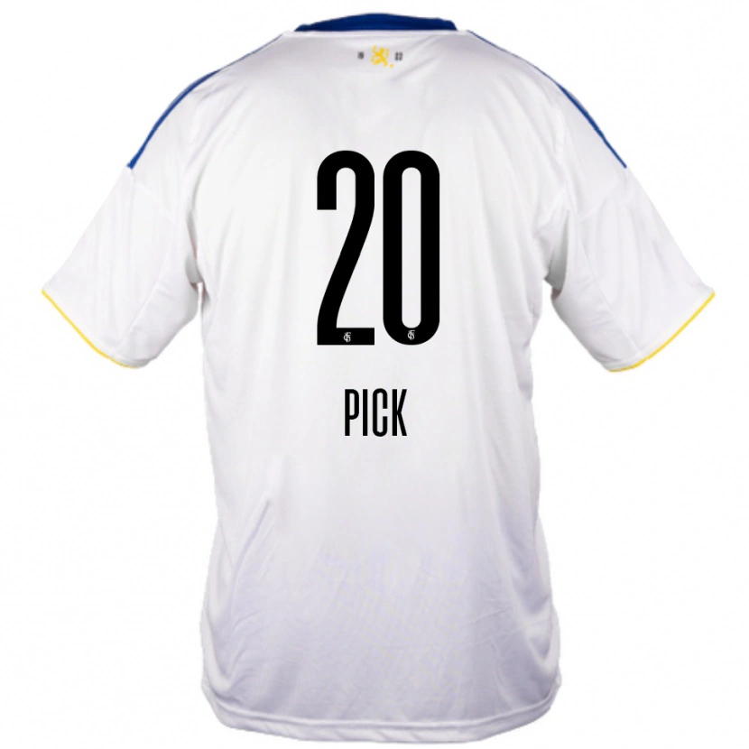 Danxen Hombre Camiseta Florian Pick #20 Blanco Azul Amarillo 2ª Equipación 2025/26 La Camisa México