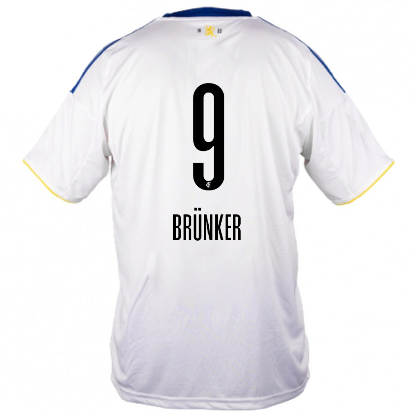 Danxen Hombre Camiseta Kai Brünker #9 Blanco Azul Amarillo 2ª Equipación 2025/26 La Camisa México