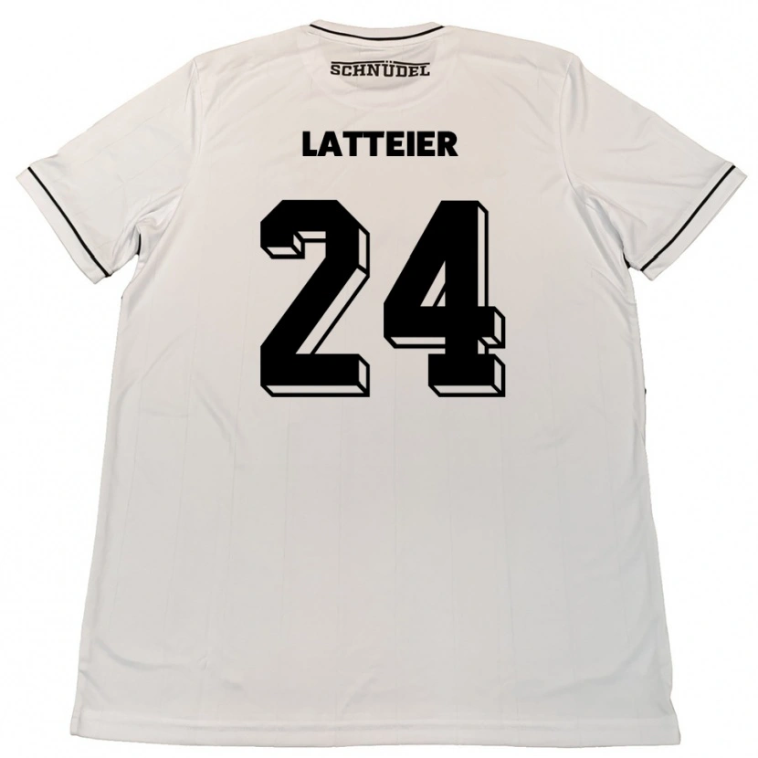 Danxen Hombre Camiseta Tim Latteier #24 Blanco Negro 2ª Equipación 2025/26 La Camisa México