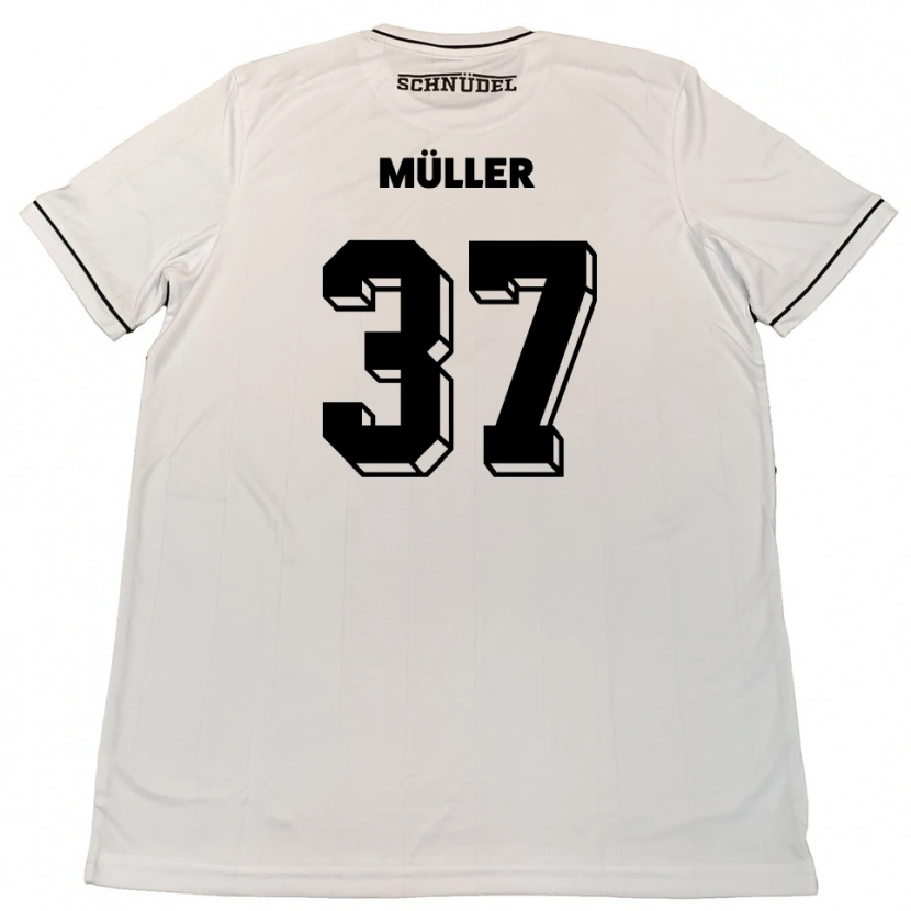 Danxen Hombre Camiseta Sebastian Müller #37 Blanco Negro 2ª Equipación 2025/26 La Camisa México