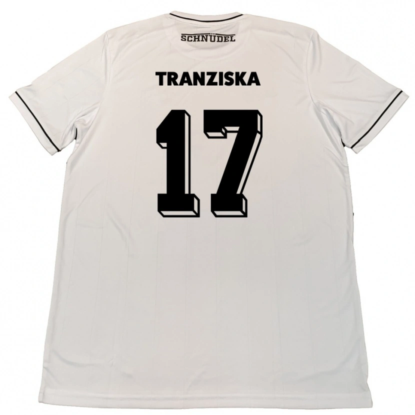 Danxen Hombre Camiseta Jakob Tranziska #17 Blanco Negro 2ª Equipación 2025/26 La Camisa México