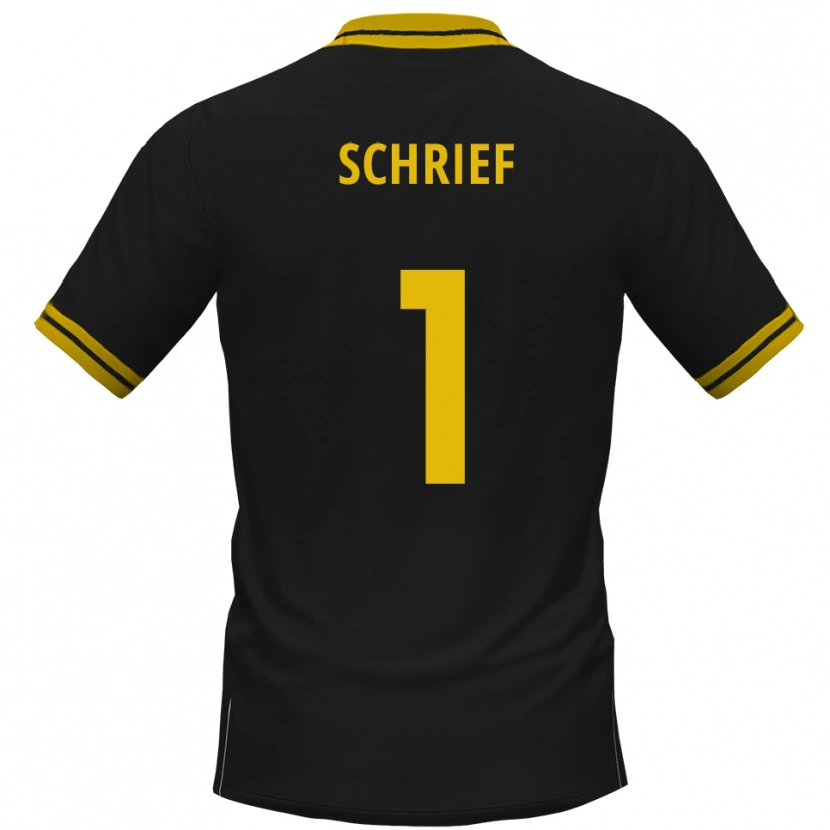 Danxen Hombre Camiseta Moritz Schrief #1 Negro Amarillo 2ª Equipación 2025/26 La Camisa México