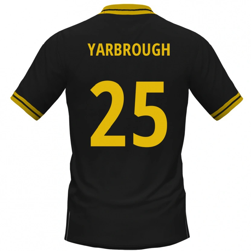 Danxen Hombre Camiseta Lamar Yarbrough #25 Negro Amarillo 2ª Equipación 2025/26 La Camisa México