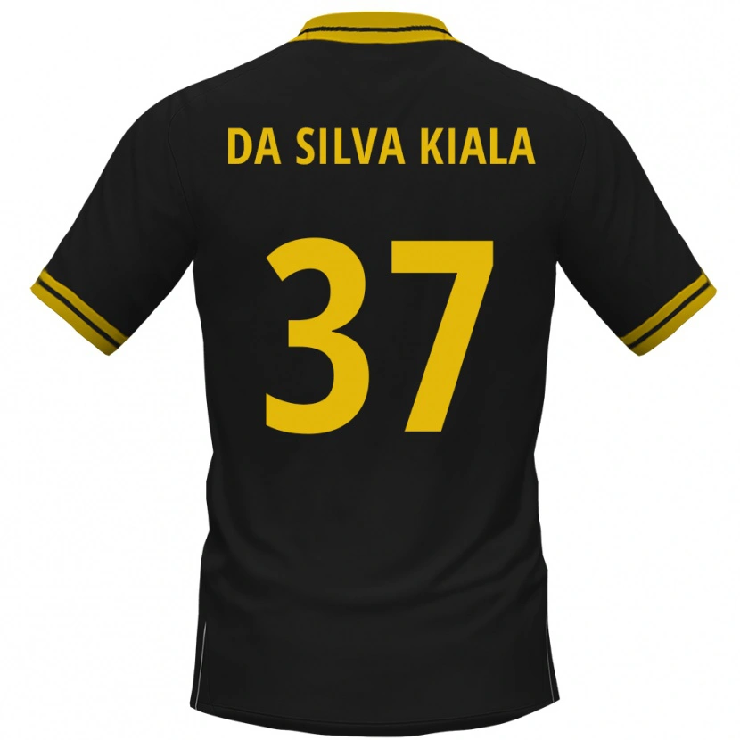 Danxen Hombre Camiseta Joel Da Silva Kiala #37 Negro Amarillo 2ª Equipación 2025/26 La Camisa México