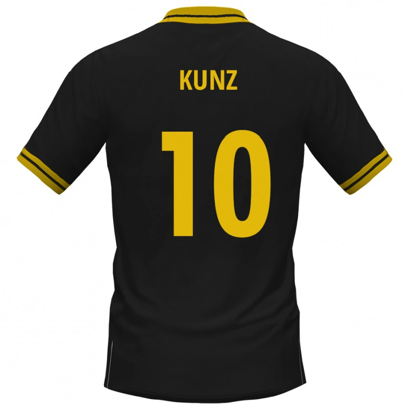 Danxen Hombre Camiseta Nevio Kunz #10 Negro Amarillo 2ª Equipación 2025/26 La Camisa México