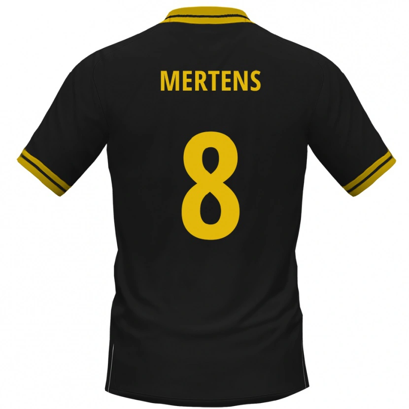 Danxen Hombre Camiseta Ben Mertens #8 Negro Amarillo 2ª Equipación 2025/26 La Camisa México