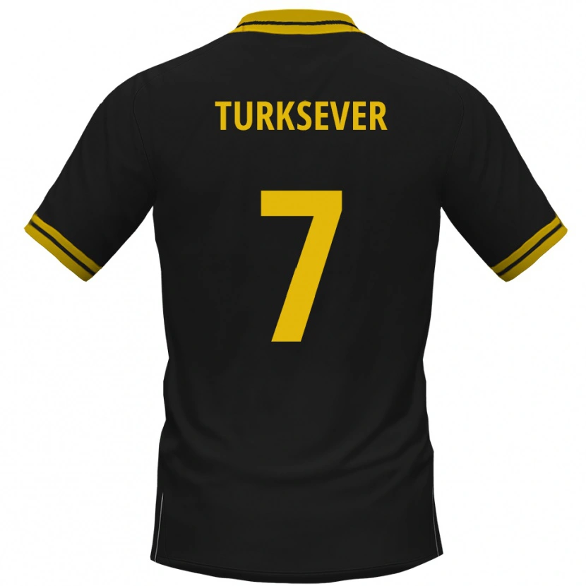 Danxen Hombre Camiseta Emre Türksever #7 Negro Amarillo 2ª Equipación 2025/26 La Camisa México