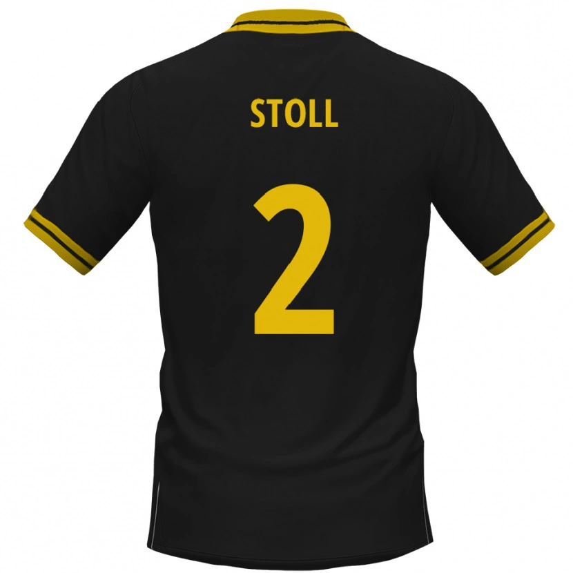 Danxen Hombre Camiseta Patrick Stoll #2 Negro Amarillo 2ª Equipación 2025/26 La Camisa México