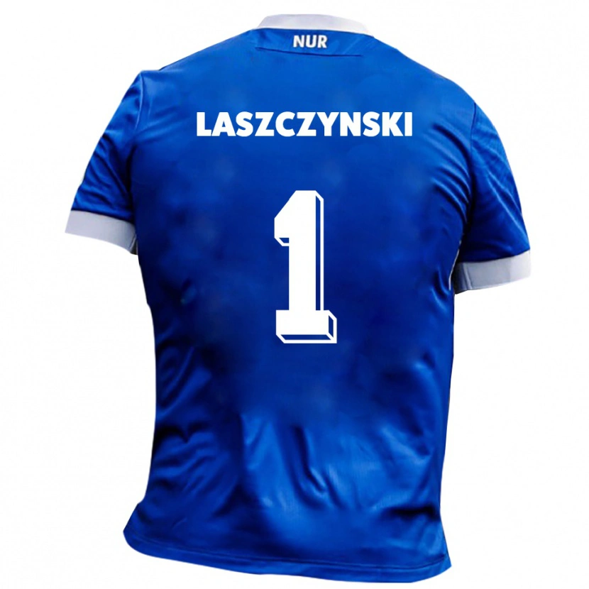 Danxen Hombre Camiseta Adam Laszczynski #1 Azul Blanco 2ª Equipación 2025/26 La Camisa México