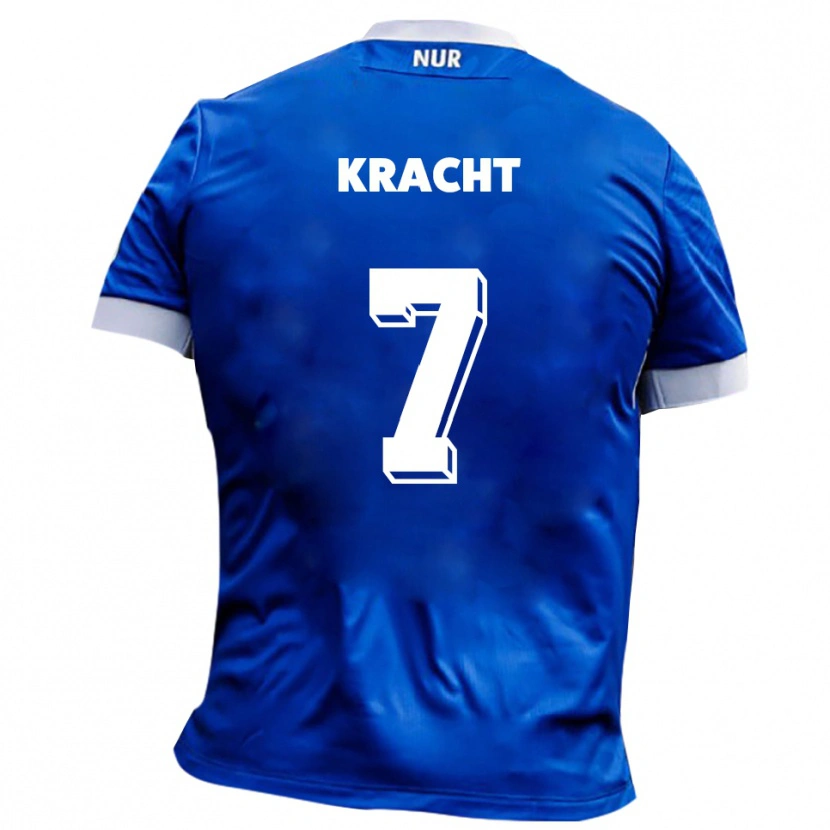 Danxen Hombre Camiseta Edwin Kracht #7 Azul Blanco 2ª Equipación 2025/26 La Camisa México