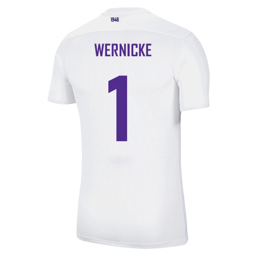 Danxen Hombre Camiseta Samuli Wernicke #1 Blanco Verde 2ª Equipación 2025/26 La Camisa México