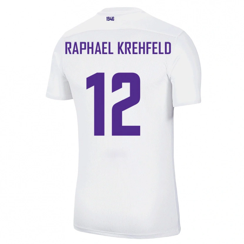 Danxen Hombre Camiseta Luca Raphael Krehfeld #12 Blanco Verde 2ª Equipación 2025/26 La Camisa México