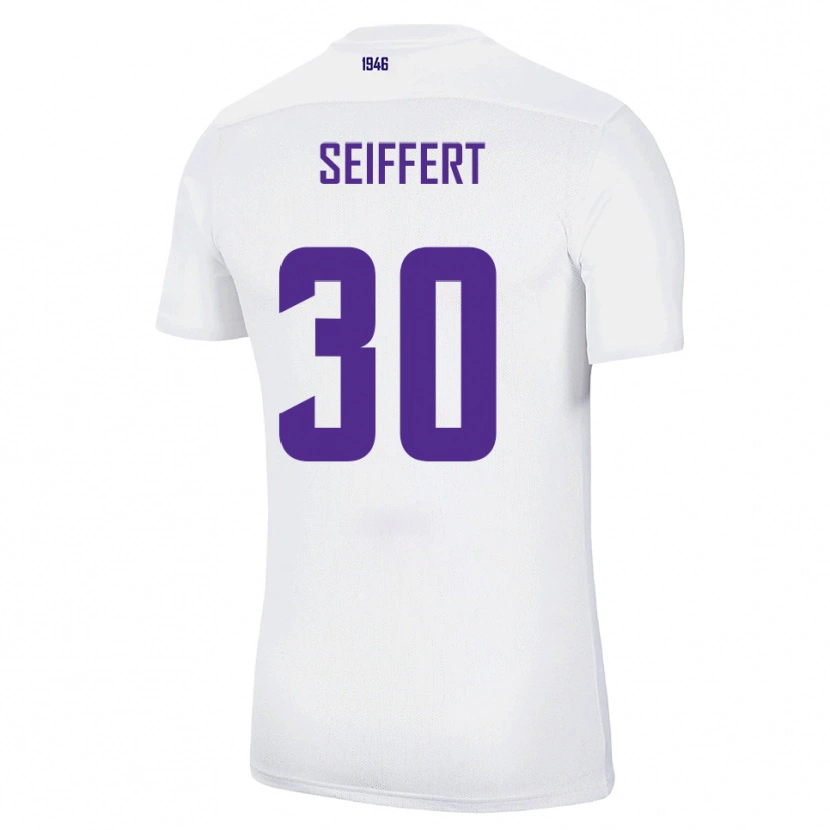 Danxen Hombre Camiseta Moritz Seiffert #30 Blanco Verde 2ª Equipación 2025/26 La Camisa México