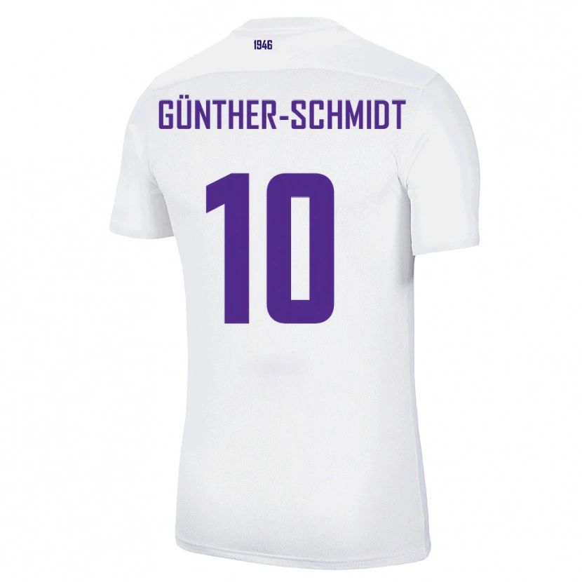 Danxen Hombre Camiseta Julian Günther-Schmidt #10 Blanco Verde 2ª Equipación 2025/26 La Camisa México