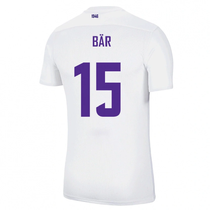 Danxen Hombre Camiseta Marcel Bär #15 Blanco Verde 2ª Equipación 2025/26 La Camisa México