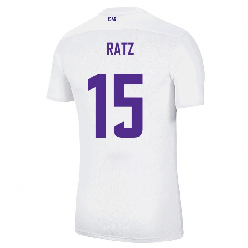 Danxen Hombre Camiseta Hermann Ratz #15 Blanco Verde 2ª Equipación 2025/26 La Camisa México