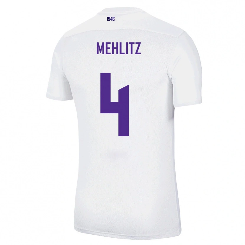 Danxen Hombre Camiseta Fabian Mehlitz #4 Blanco Verde 2ª Equipación 2025/26 La Camisa México