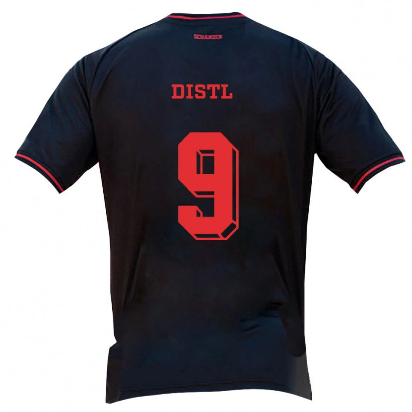 Danxen Hombre Camiseta Manuel Distl #9 Negro Rojo Blanco 2ª Equipación 2025/26 La Camisa México