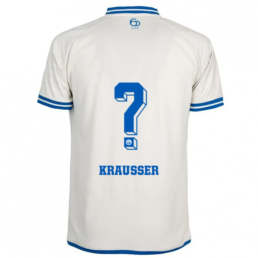 Danxen Hombre Camiseta Lenny Kraußer #0 Blanco Azul 2ª Equipación 2025/26 La Camisa México