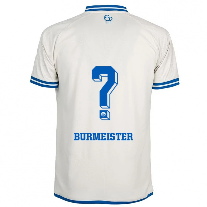 Danxen Hombre Camiseta Fiete Burmeister #0 Blanco Azul 2ª Equipación 2025/26 La Camisa México