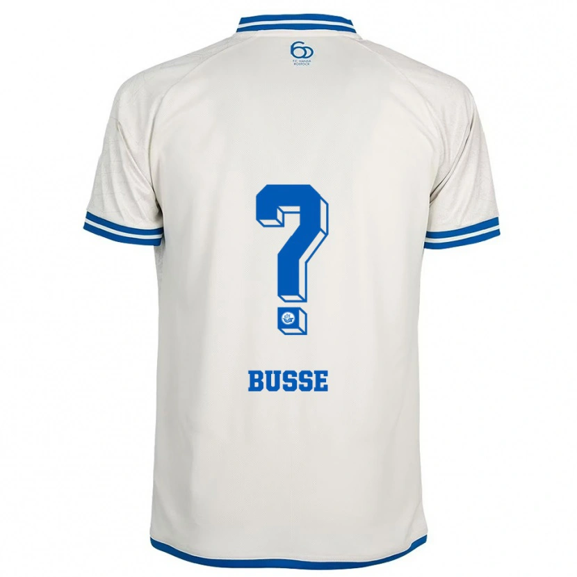 Danxen Hombre Camiseta Matti Busse #0 Blanco Azul 2ª Equipación 2025/26 La Camisa México