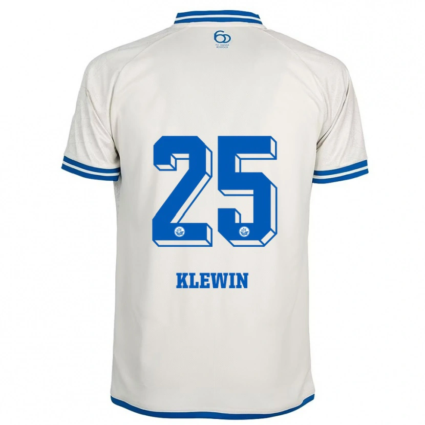Danxen Hombre Camiseta Philipp Klewin #25 Blanco Azul 2ª Equipación 2025/26 La Camisa México