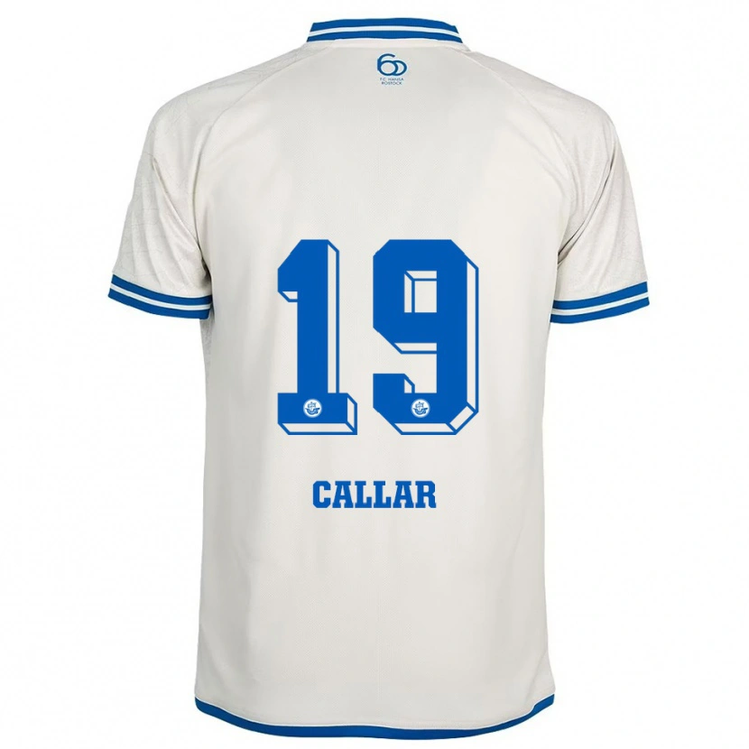 Danxen Hombre Camiseta Arda Callar #19 Blanco Azul 2ª Equipación 2025/26 La Camisa México