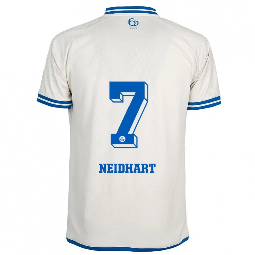 Danxen Hombre Camiseta Nico Neidhart #7 Blanco Azul 2ª Equipación 2025/26 La Camisa México