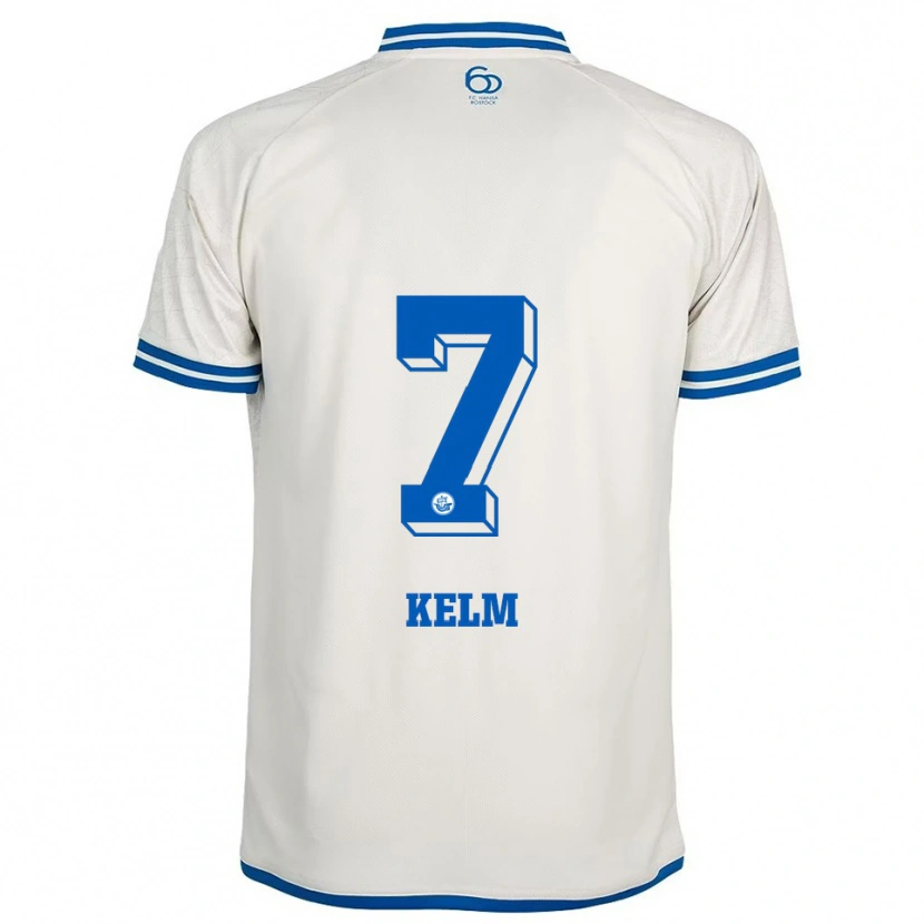 Danxen Hombre Camiseta Mattes Kelm #7 Blanco Azul 2ª Equipación 2025/26 La Camisa México