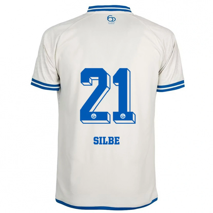 Danxen Hombre Camiseta Johanna Silbe #21 Blanco Azul 2ª Equipación 2025/26 La Camisa México
