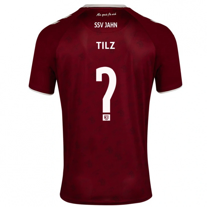 Danxen Hombre Camiseta Julius Tilz #0 Borgoña Blanco 2ª Equipación 2025/26 La Camisa México