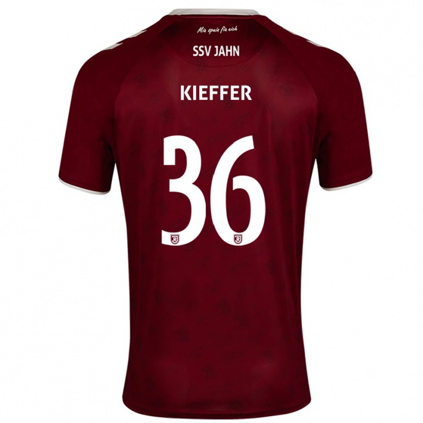 Danxen Hombre Camiseta Ben Kieffer #36 Borgoña Blanco 2ª Equipación 2025/26 La Camisa México