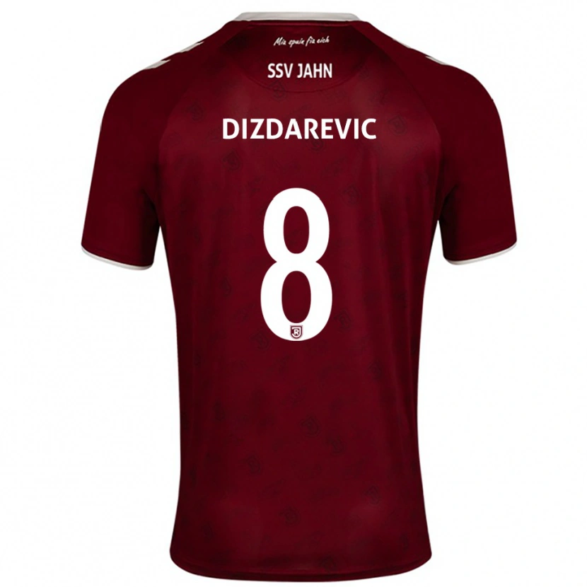 Danxen Hombre Camiseta Arian Dizdarevic #8 Borgoña Blanco 2ª Equipación 2025/26 La Camisa México