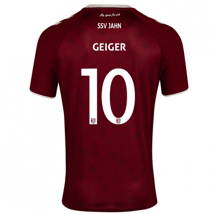 Danxen Hombre Camiseta Maximilian Geiger #10 Borgoña Blanco 2ª Equipación 2025/26 La Camisa México