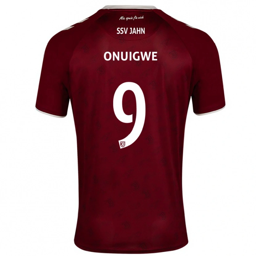 Danxen Hombre Camiseta Kelvin Onuigwe #9 Borgoña Blanco 2ª Equipación 2025/26 La Camisa México