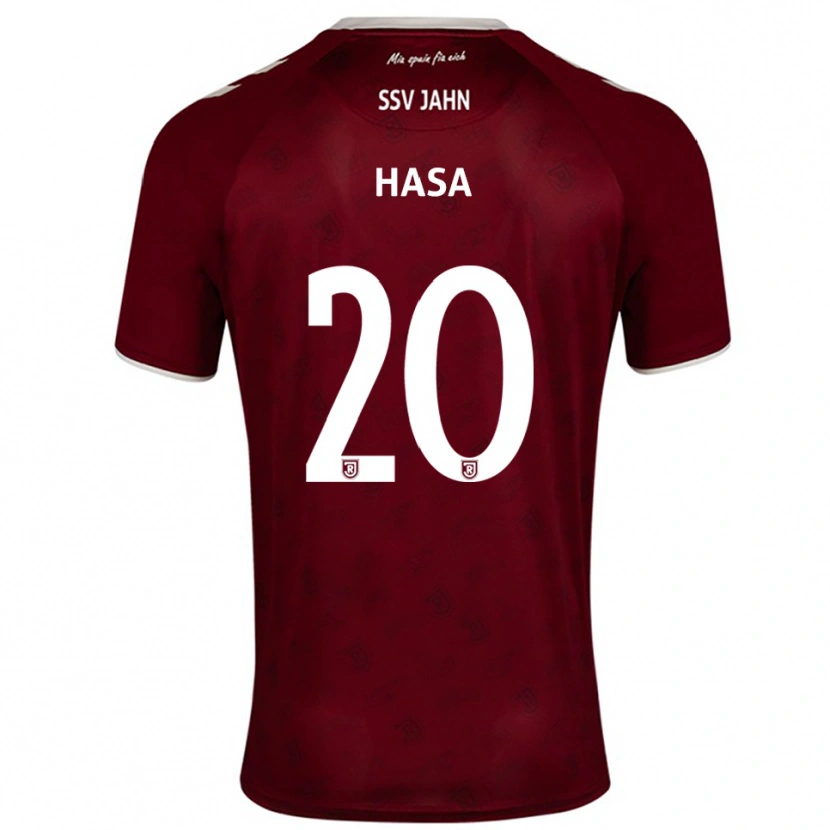 Danxen Hombre Camiseta Samuel Hasa #20 Borgoña Blanco 2ª Equipación 2025/26 La Camisa México