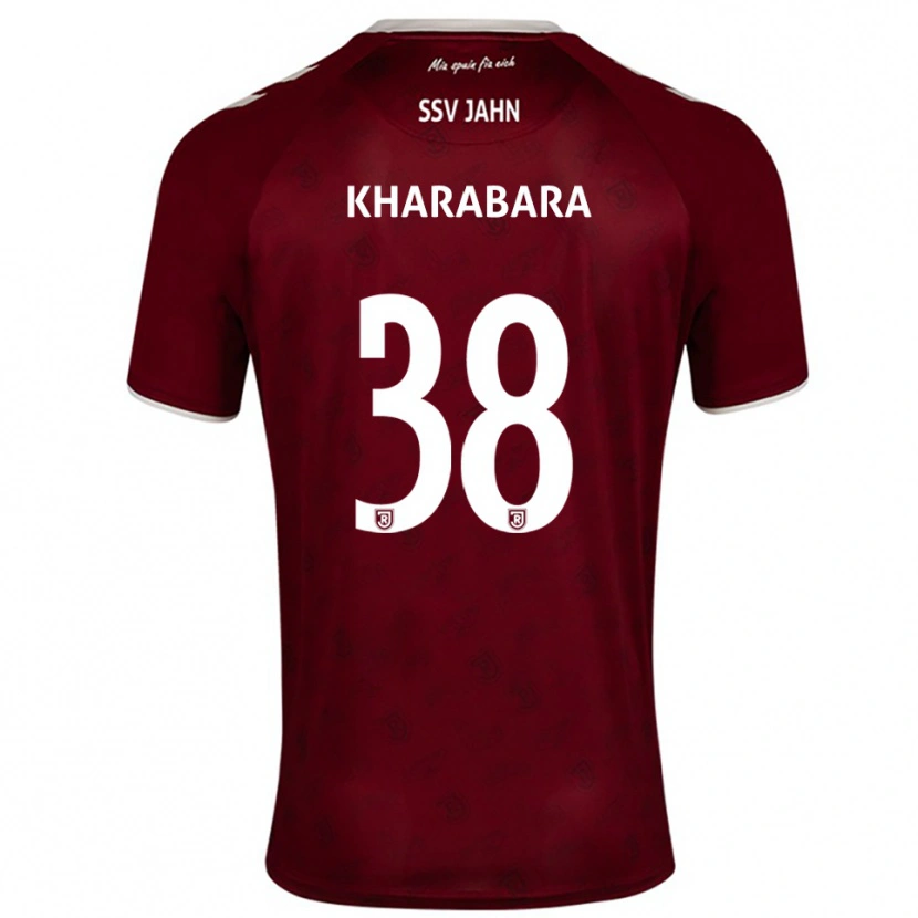Danxen Hombre Camiseta Volodymyr Kharabara #38 Borgoña Blanco 2ª Equipación 2025/26 La Camisa México