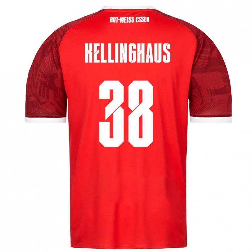 Danxen Hombre Camiseta Nicolai Schulte-Kellinghaus #38 Rojo Borgoña Blanco 2ª Equipación 2025/26 La Camisa México