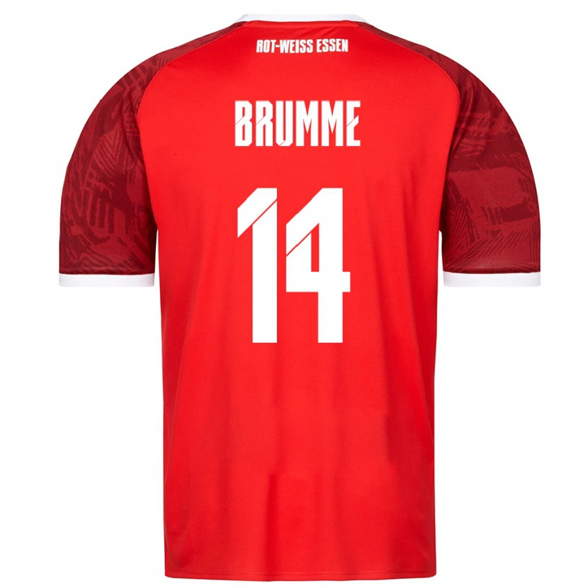 Danxen Hombre Camiseta Lucas Brumme #14 Rojo Borgoña Blanco 2ª Equipación 2025/26 La Camisa México