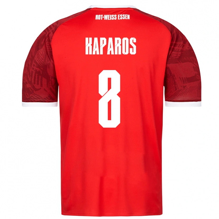 Danxen Hombre Camiseta Jimmy Kaparos #8 Rojo Borgoña Blanco 2ª Equipación 2025/26 La Camisa México