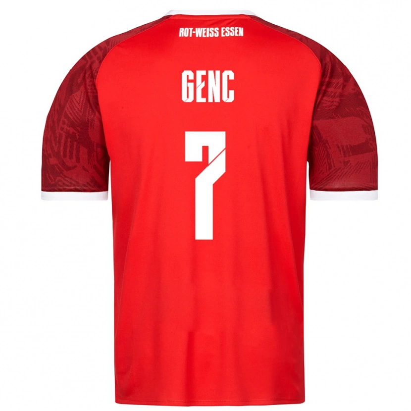 Danxen Hombre Camiseta Mert Genc #7 Rojo Borgoña Blanco 2ª Equipación 2025/26 La Camisa México