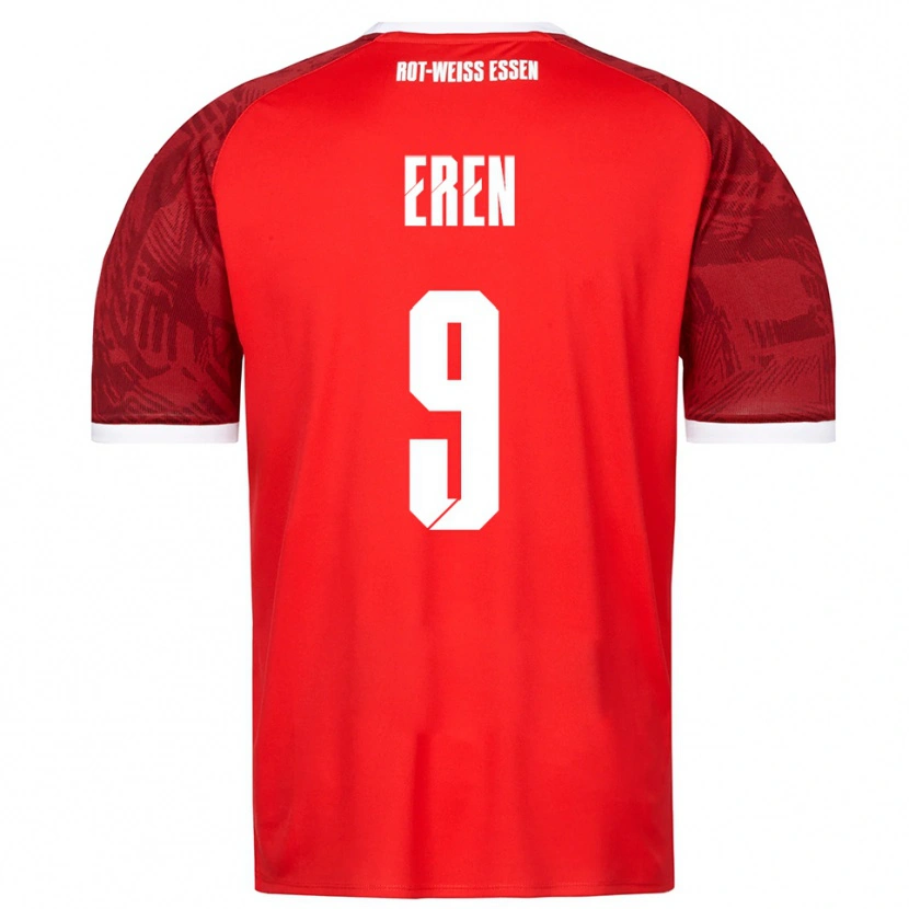 Danxen Hombre Camiseta Baran Eren #9 Rojo Borgoña Blanco 2ª Equipación 2025/26 La Camisa México