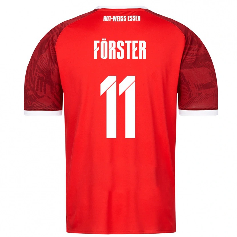 Danxen Hombre Camiseta Luis Förster #11 Rojo Borgoña Blanco 2ª Equipación 2025/26 La Camisa México
