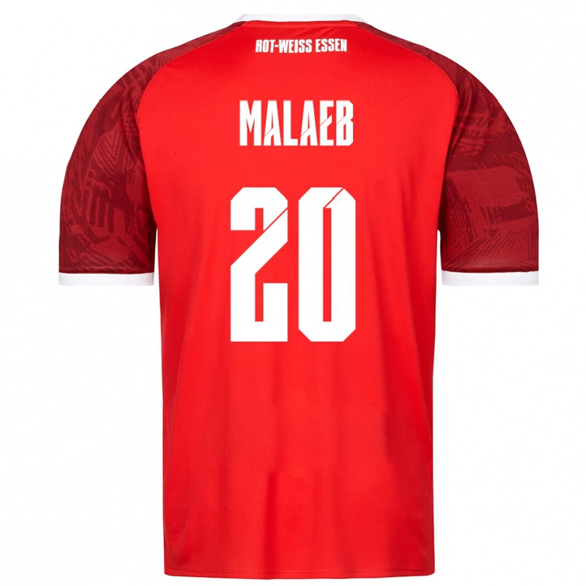 Danxen Hombre Camiseta Rami Malaeb #20 Rojo Borgoña Blanco 2ª Equipación 2025/26 La Camisa México