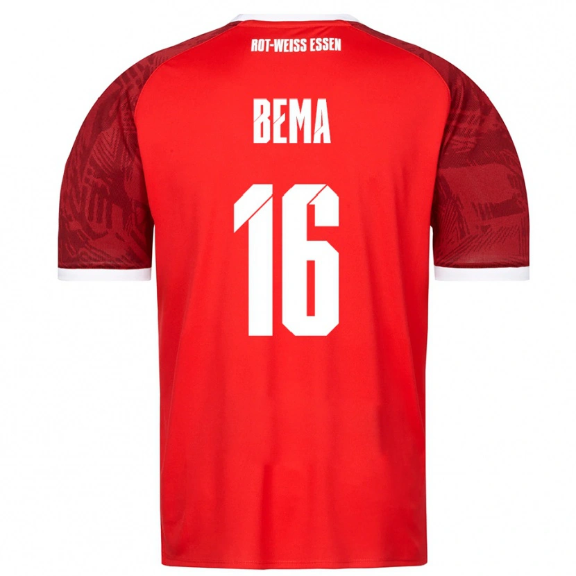 Danxen Hombre Camiseta Joel Bema #16 Rojo Borgoña Blanco 2ª Equipación 2025/26 La Camisa México