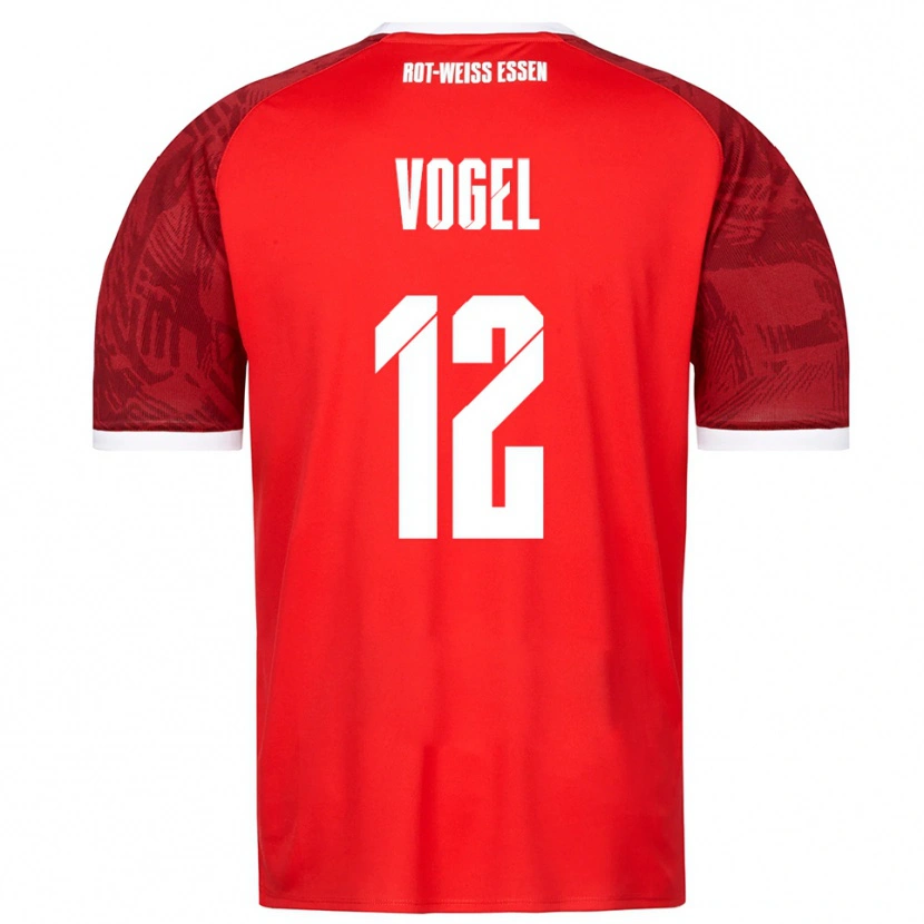 Danxen Hombre Camiseta Colin Vogel #12 Rojo Borgoña Blanco 2ª Equipación 2025/26 La Camisa México